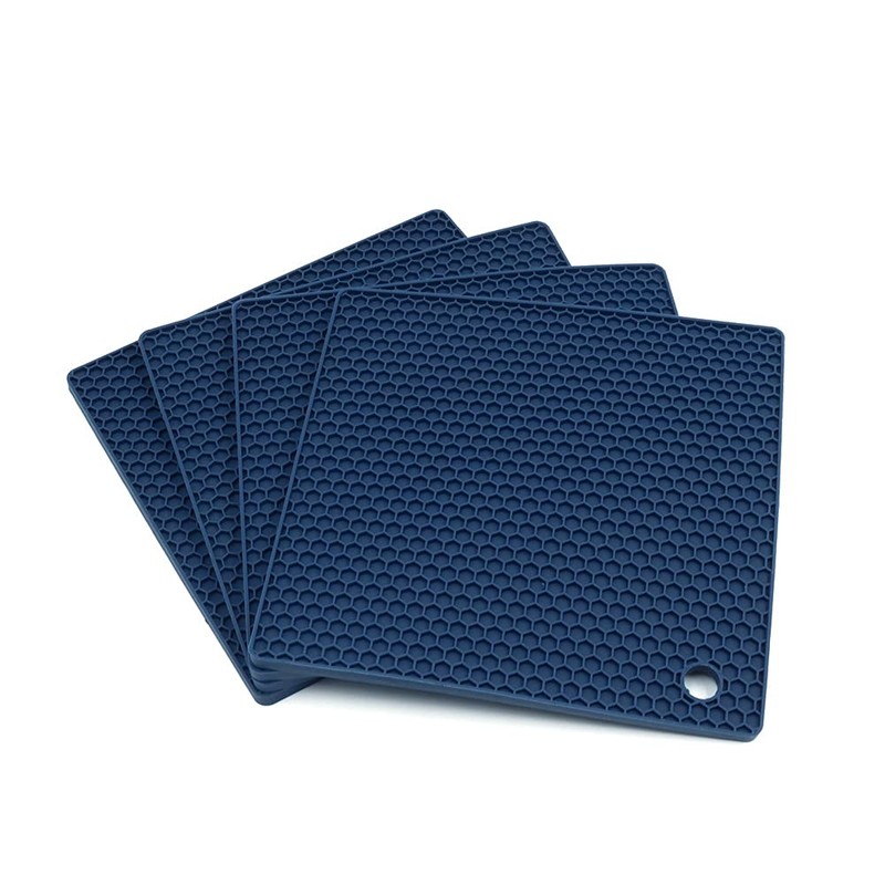 Alnicov Set of 4 Silicone Pot Holders Multi-Purpose Hot Pads,Non