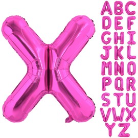 Hot Pink Letter X Balloons,X Letter Balloon 40 Inch Foil X Balloon