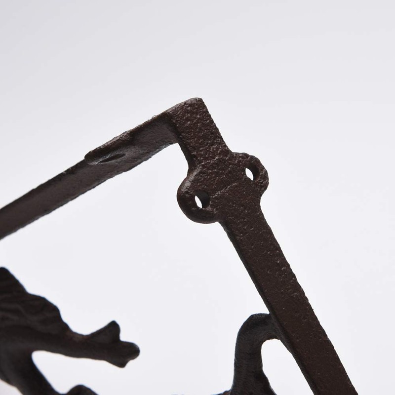 BRASSTAR Rustic Cast Iron Nautical Mermaid Shelf Brackets Wrought Iron
