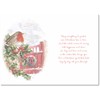 doodlecards Mum Christmas Card Robin on Holly Tree Medium Size