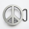 Antique Silver Peace Symbol Love Sign Belt Buckle for Men