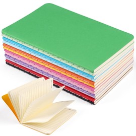 Pack of 12 A6 Notebook with 30 Pages, 12 Colours, Small Notebooks, Portable School Notepad, 14 x 9 cm, Mini Notebooks, Small Notebooks with Soft Cover for Journal, Notes, Sketching, Painting