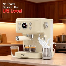 Empstorm 04E 20 Bar Electric Semi-Automatic Coffee Maker Machine With Capsule Filter for Use Halloween Christmas Giftcolor: White, plug type: US, voltage (v): 110-120 V