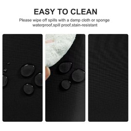 DWCN Black Tablecloth Water Resistant Table Protector,130x160cm Wipeable Polyester Table Cover for Dinning Table,Wedding,Party
