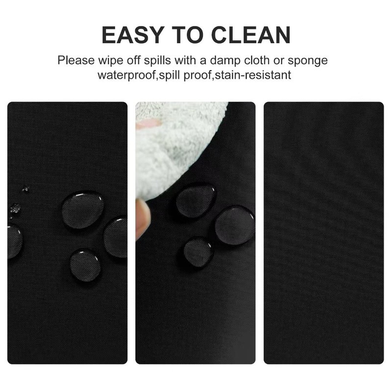 DWCN Black Tablecloth Water Resistant Table Protector,130x160cm Wipeable Polyester Table
