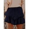 Aoudery Flowy Shorts for Women Casual Boho Ruffle Tiered Skorts