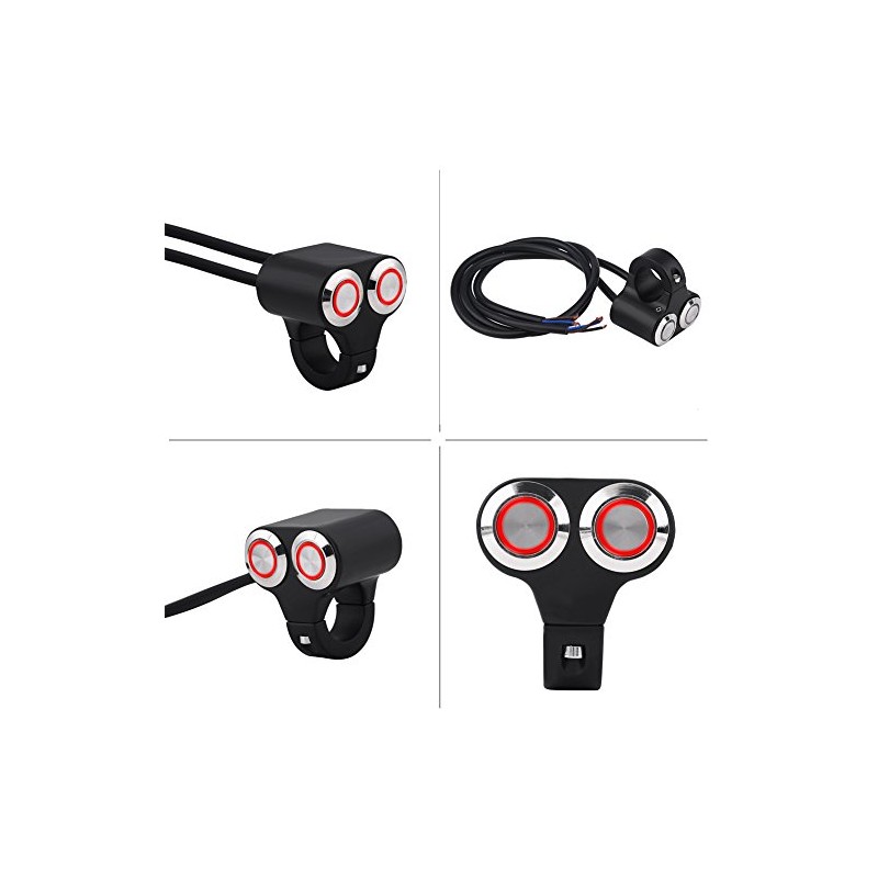 Keenso Motorcycle Handlebar Switch, 7/8 Inch 22 mm Motorcycle Handlebar
