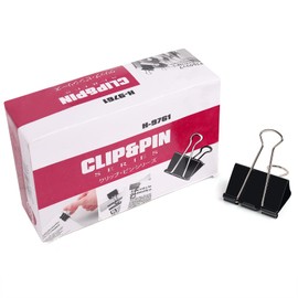 60pcs Binder Clips, 1.25 Inch Metal Paper Clips, Stationary Foldback Clips for School, Home Supplies, 12 per Box, 5 Boxes
