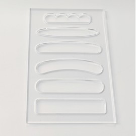 Kingria 6 in1 Board Handle Router Template for Woodworking 1/4'' Thick DIY Router Template Grab Handle Acrylic Inlay Template Decorative Guide