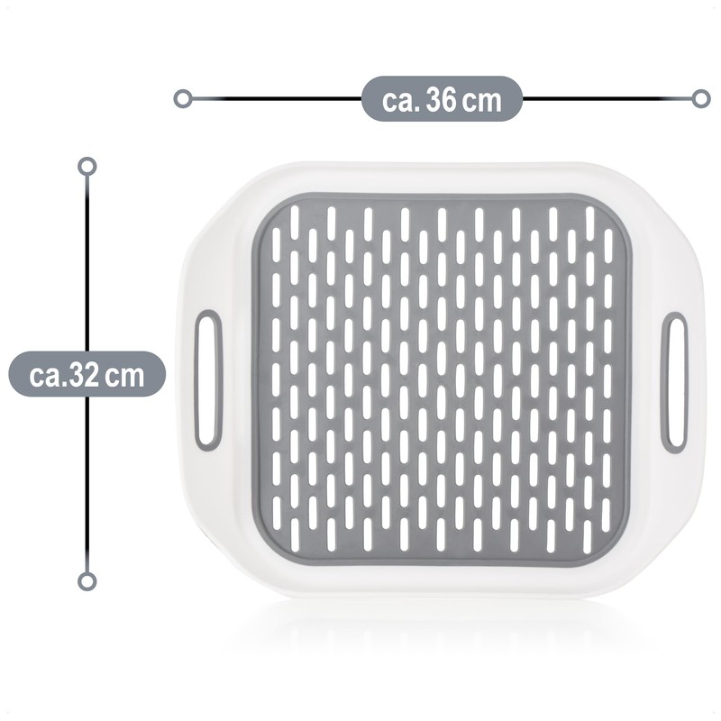 com-four® Sink Insert with Handles, Insert for the Sink, Square