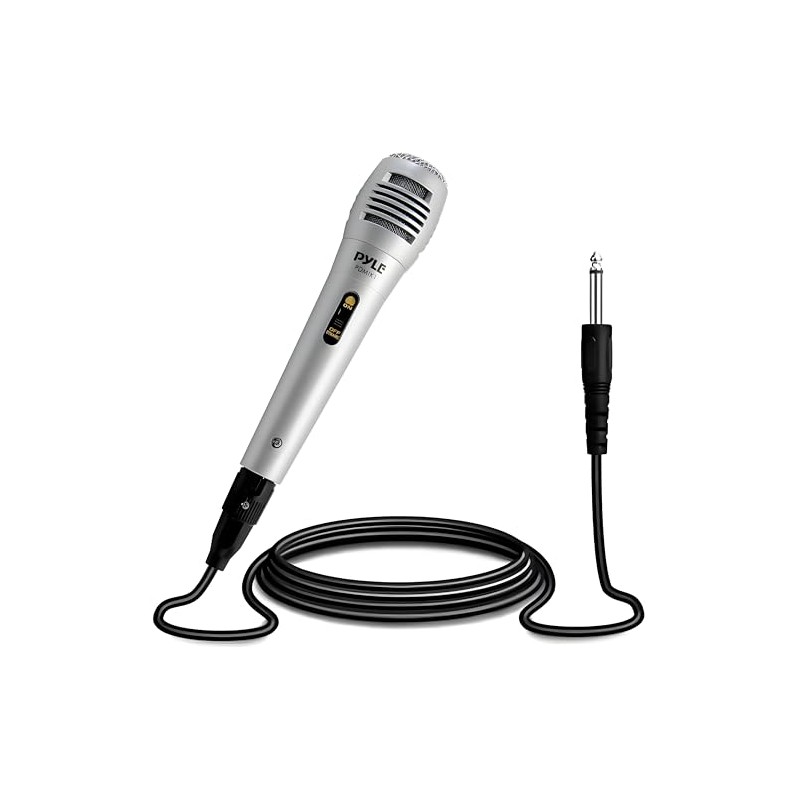 Pyle micrófono dinámico con cable - micrófono profesional unidireccional de