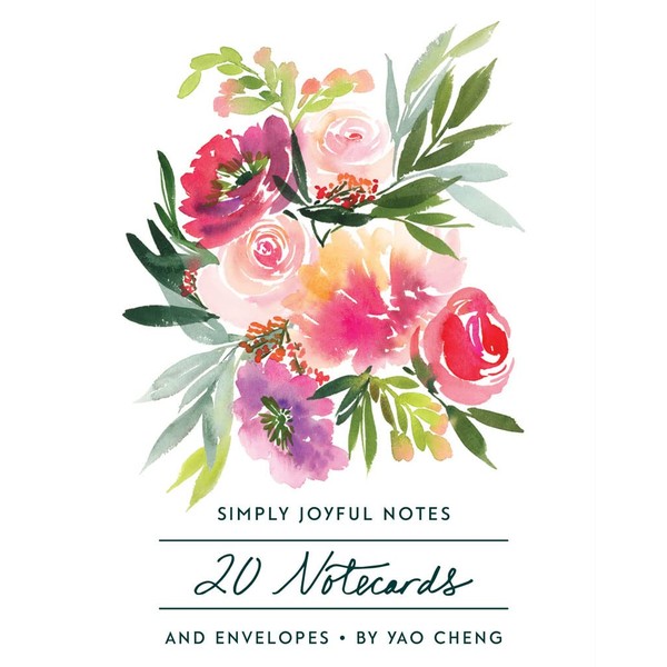 Simply Joyful Notes: 20 Notecards and Envelopes (Watercolor Blank Cards, Floral Stationery)