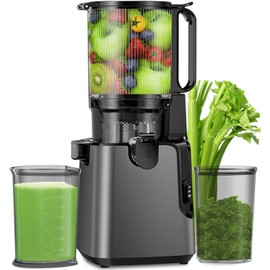 Juicer Machines with 5.8" Large Feed Chute, Cold Press Juicer for Whole Vegetables and Fruits 400W, Slow Masticating juicer Easy to Clean Juice Extractor Machine High Juice Yield