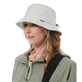 Creekstone Sun Hats for Women Men UV Protection Bucket Hat Waterproof Rain Hat Packable Summer Hat UPF50 Hiking Fishing Hat (US, Alpha, One Size, Cool Grey)