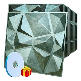 Paneles Decorativos 3d De Pvc Para Paredes, 50x50 Cm 12 Pcs