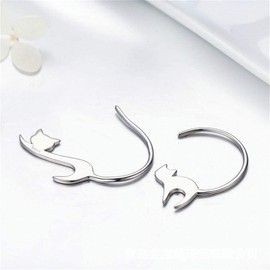 Women Animal Earrings Cat Stud Earings Alloy Stylish Earrings Gifts Professional and Fashion