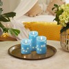 Homemory Flameless Candles with String Lights, 3 Pack Embedded Fairy