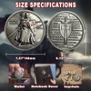 RYUKENLM Knights Templar Challenge Coin-Medieval Knight Warrior Coins-Red Cross Shield