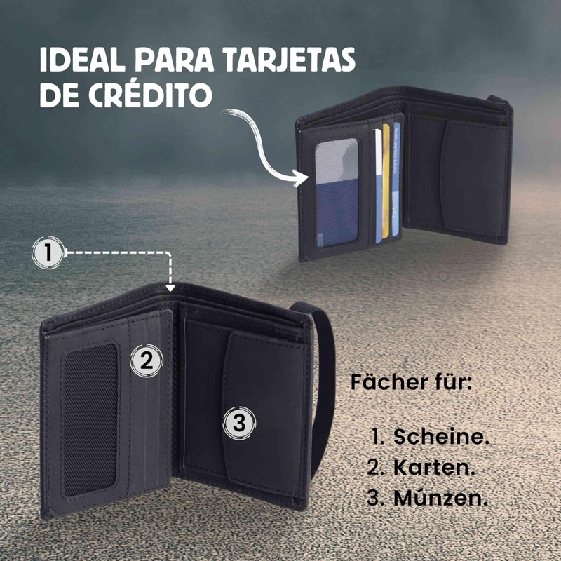 Route 66 - Men's leather wallet (RFID-protected) - men's wallet