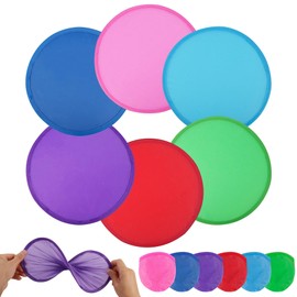 KEYIDO 6 ventagli colorati pop up rotondi pieghevoli piccoli con custodia, piccoli ventagli pieghevoli giapponesi per bambini e donne, per la borsa, matrimoni, feste di addio al nubilato, ospiti di