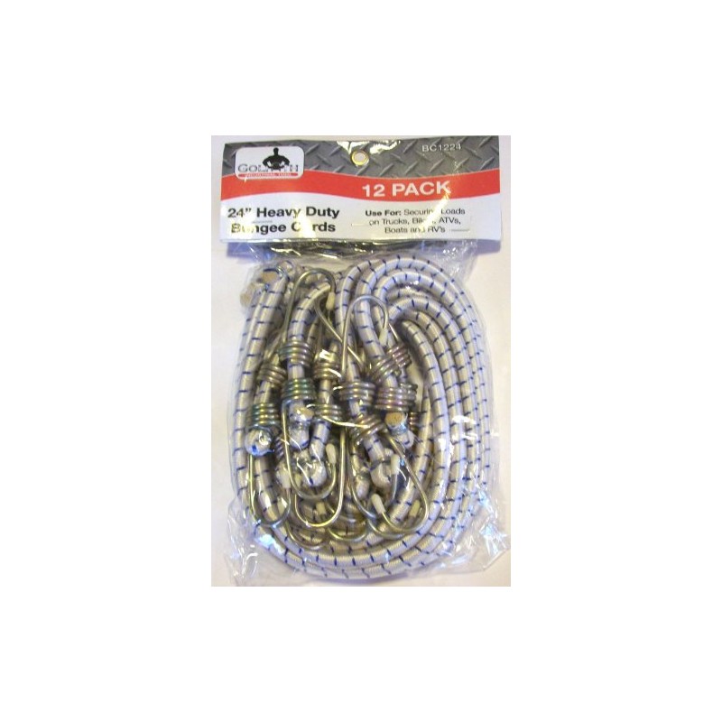 12 GOLIATH INDUSTRIAL 24" BUNGEE CORDS HEAVY DUTY TIE DOWN