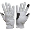 eGlove EQUEST GRIP PRO Leather Touchscreen Horse Riding Gloves (White,