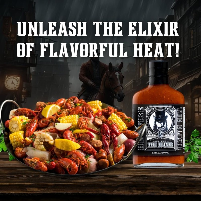 Hellfire The Elixir Hot Sauce, Gourmet, Award-Winning Fruit-Based Sauce, Made