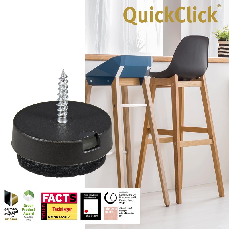Wagner QuickClick® Felt Gliders, Furniture Gliders, Chair Glides, Set of