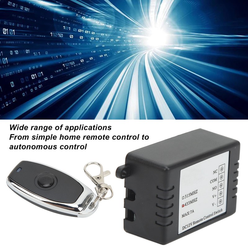 DC12V Remote Control Switch Battery Disconnect Switch Black Shell Portable