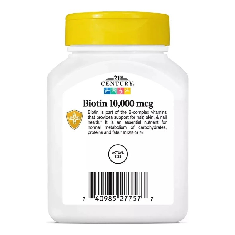 21st Century Biotina Cabello Piel Uñas 000 Mcg Sabor