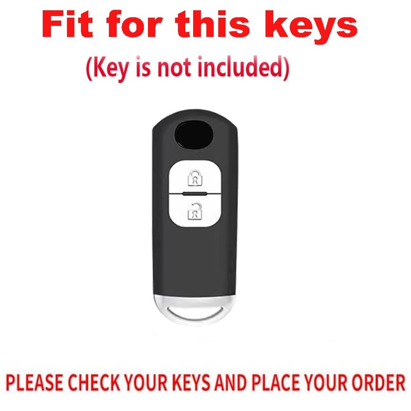 TECART Leather Key Case Fit For Mazda CX-3 CX-4 CX-5