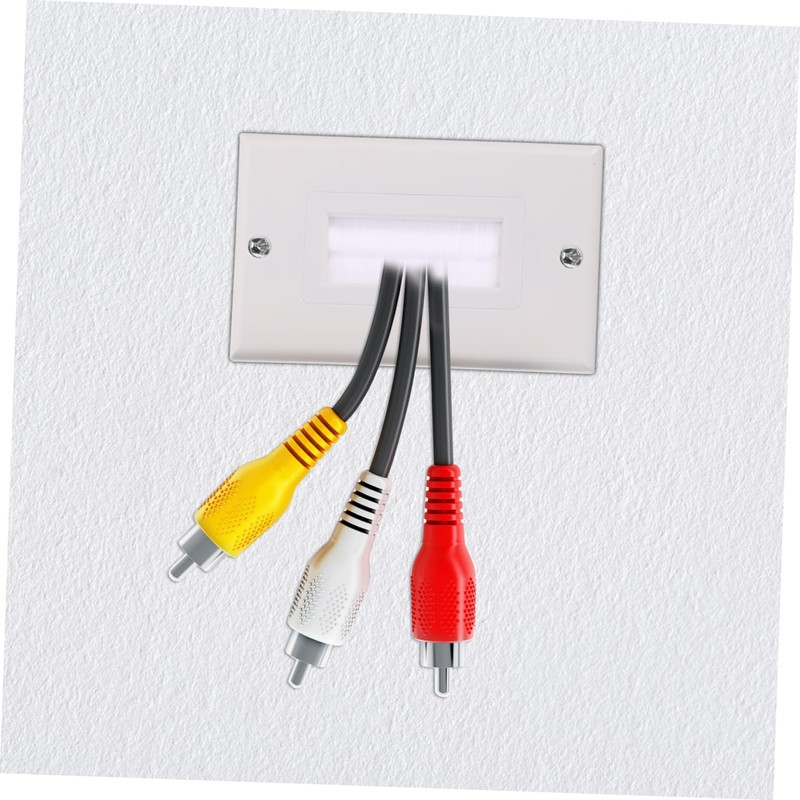 ORFOFE 3pcs Gang Mounting Stand Cable Pass Through Insert American