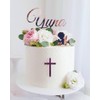 Personalisierte Tortendekoration zur Taufe, Konfirmation, Kommunion oder Firmung/inkl. Kreuz/Caketopper