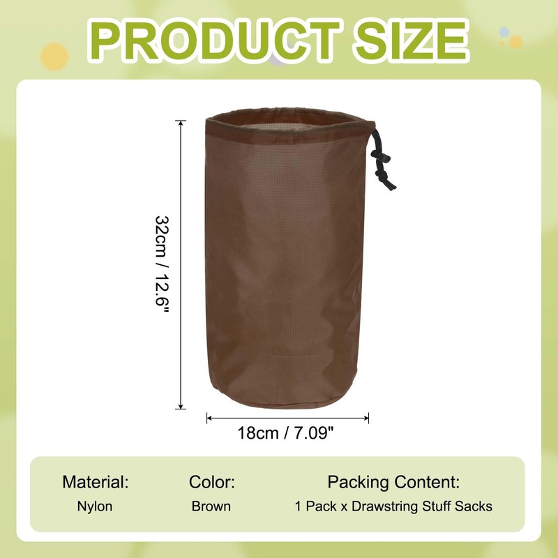YELARXI Stuff Sack, Nylon Waterproof Storage Sacks Portable Drawstring Dry