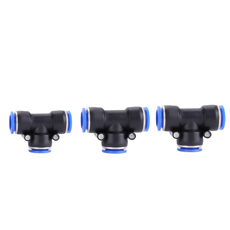 35Pcs OD 4/6/8/10/12/14/16mm Air Hose Pneumatic 3 Way Tee Union