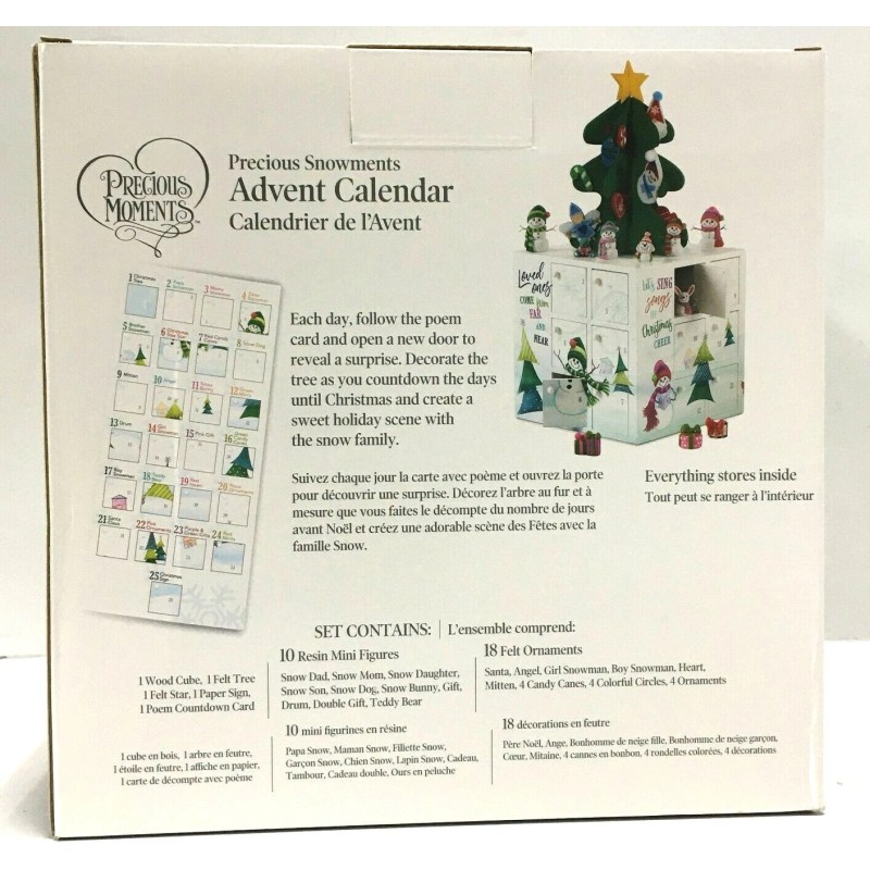 Precious Snowments Advent Calendar 191428, Snowman Cubed Holiday Countdown