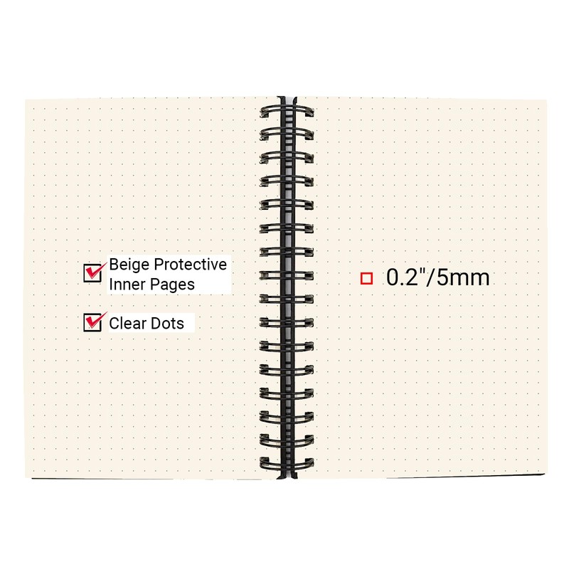 Yarotm Notebook A5 Dotted - 1 PC Spiral Binding Notepad
