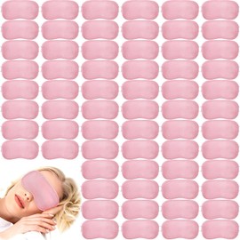 Tarpop 200 Pcs Eye Mask Sleeping Blindfold Eye Cover with Adjustable Strap for Games Party Team Building Travel Individually Wrapped Sleep Eye Cover for Women Men Kids (Pink)