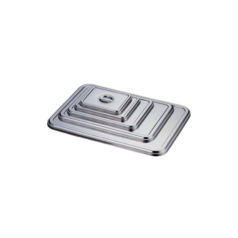 AG 18-8 Stainless Steel Square Bat Lid, 12.9 x 10.1