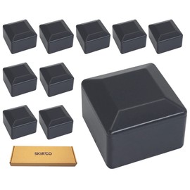 SKIR'CO Fence Post Caps Square 40 x 40 mm Grey Plastic Caps for Fence Posts Anthracite Grey RAL 7016 Pack of 10