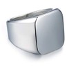 Men Pinky Ring Solid Polished Stainless Steel Signet Rings Biker