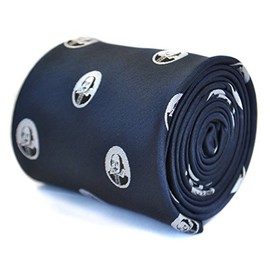 Frederick Thomas navy blue tie with William Shakespeare design