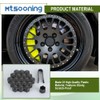 Mtsooning 20PCS Wheel Lug Nut Cover, 17mm/0.67" Flexible Lug Bolt