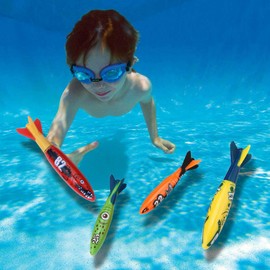 Diving Pool Toys, Underwater Diving Toys Set Includes 5 Pcs Dive Sticks for Kids, 4 Pcs Toypedo Bandits, 4 Pcs Diving Rings, Fun Swimming Toys for Pool