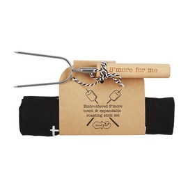 Mud Pie S'More Towel and Roasting Stick Set, S'More Me, 26" x 16.5"