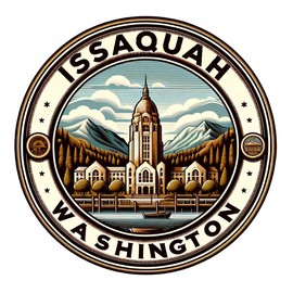 Issaquah Washington Souvenir Destination Vinyl Decal Sticker 4-Inch