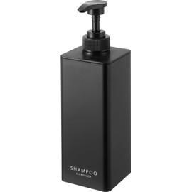 Yamazaki 1539 Soap Dispenser, Shampoo Black, W 2.8 x D 3.0 x H 9.4 inches (7 x 7.5 x 24 cm), Tower Refill Bottle, Shampoo Bottle