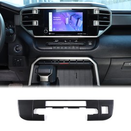 Car Air Conditioning Climate Control Trim Cover Fit Toyot@a Tundra/Sequoia 2022-2024 Truck Center Control AC Climate Control Button Adjust Panel Cover Frame ABS Accessories(Not Fit JBL Sound System)