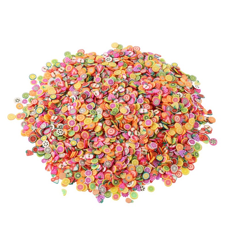 DECORA 1/4 Inch 3200 Pieces Mini 3D Fruit Slices for