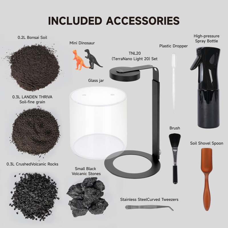LANDEN Miniature Terrarium Glass Jar Kit – Complete DIY Mini